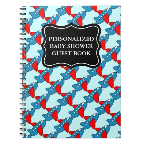 Baby shower guestbook  Personalized notebook