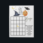 Baby Shower Halloween Bingo Game Ghost Boo Notepad<br><div class="desc">This design was created though digital art. It may be personalized in the area provided by changing the photo and/or text. Or it can be customized by choosing the click to customize further option and delete or change the color the background, add text, change the text color or style, or...</div>