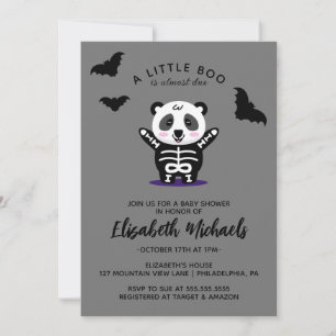 BABY SHOWER Halloween Cute Mummy Panda Bear Note Card