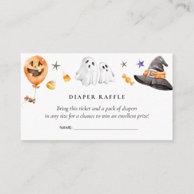 Baby Shower Halloween Diaper Raffle Enclosure Card