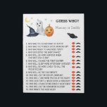 Baby Shower Halloween Ghost Guess Who Notepad<br><div class="desc">This design was created though digital art. It may be personalized in the area provided by changing the photo and/or text. Or it can be customized by choosing the click to customize further option and delete or change the color the background, add text, change the text color or style, or...</div>