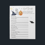 Baby Shower Halloween Ghost Word Scramble  Notepad<br><div class="desc">This design was created though digital art. It may be personalized in the area provided by changing the photo and/or text. Or it can be customized by choosing the click to customize further option and delete or change the color the background, add text, change the text color or style, or...</div>