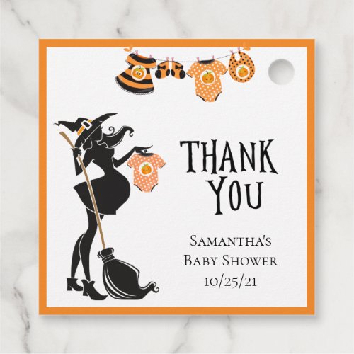 Baby Shower Halloween Witch Favor Tags