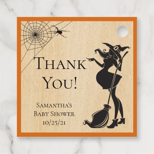 Baby Shower Halloween Witch Favor Tags