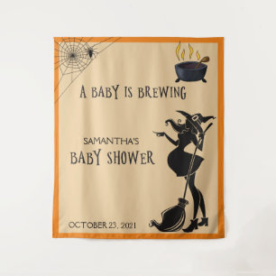 Baby Shower Halloween Witch Photo Backdrop
