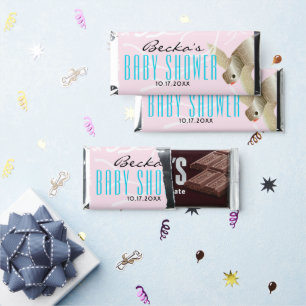 Baby Shower Hershey Chocolate Bar Pink Sea Turtle
