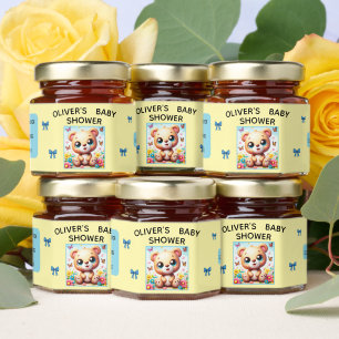 Baby Shower Honey Jar Favor Cute Baby & Bee Honey Jar Favors