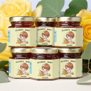 Baby Shower Honey Jar Favor Cute Baby & Bee Honey Jar Favors