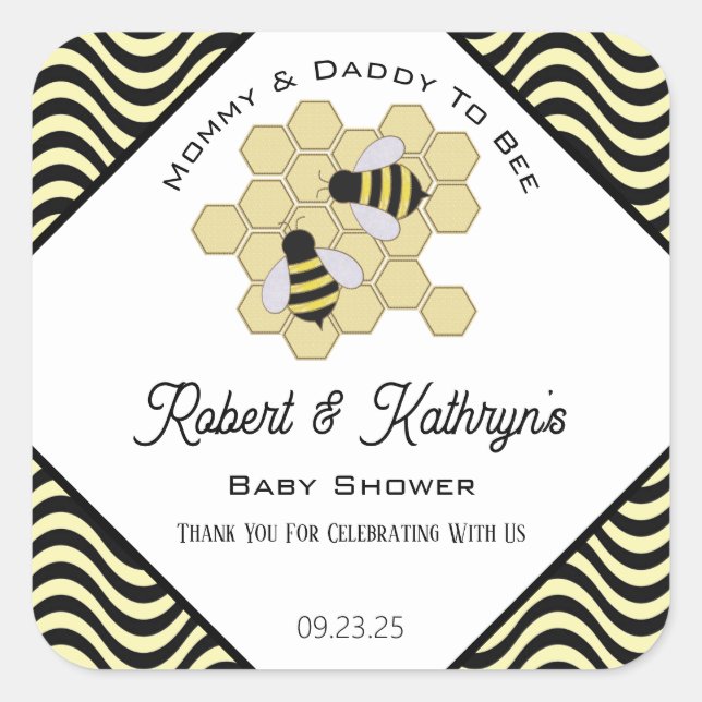 Baby Shower Honey Personalized Label (Front)