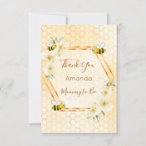 Baby shower honeycomb bee flowers thank you