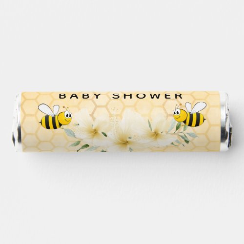 Baby shower honeycomb bumble bees thank you breath savers mints