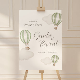 Baby Shower Hot Air Balloons Gender Neutral Foam Board