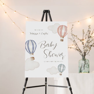 Baby Shower Hot Air Balloons Gender Neutral Foam Board