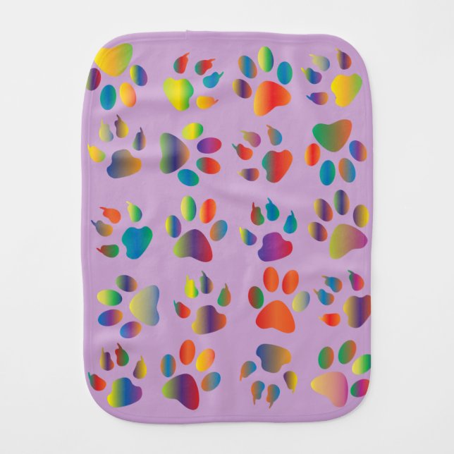 Baby Shower Ideas Artful Pawprints  Burp Cloth (Front)