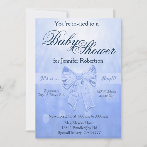 Baby Shower in Pale Blue Invitation