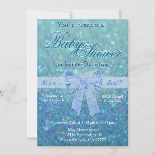 Baby Shower in Teal and Blue Invitation