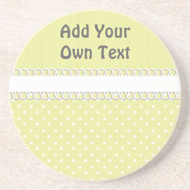 Baby Shower in Yellow Sandstone Coaster (Front)