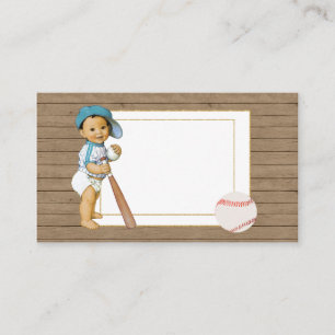 Baby Shower insert Card with vintage baby boy base
