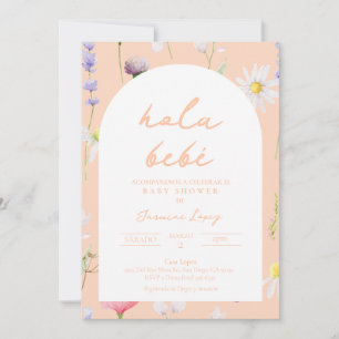 Baby Shower Invitación Peach Spanish Invitation