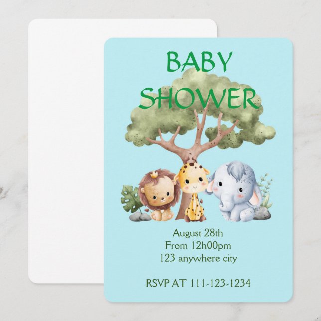 BABY SHOWER INVITATION (Front/Back)