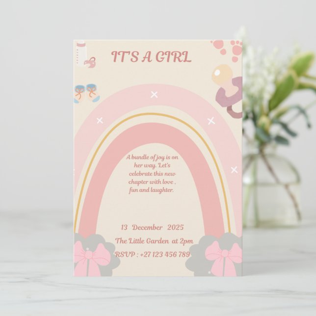 Baby shower invitation  (Standing Front)