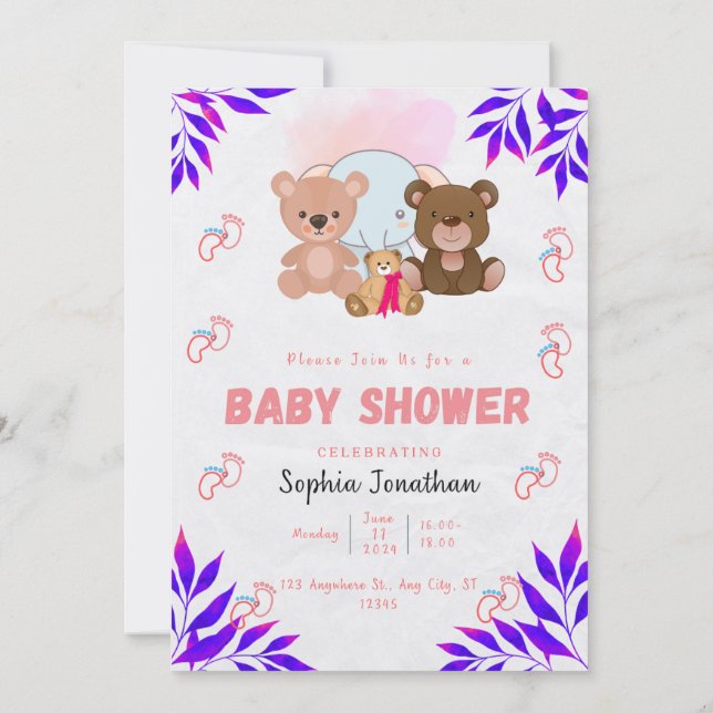 Baby Shower  Invitation (Back)