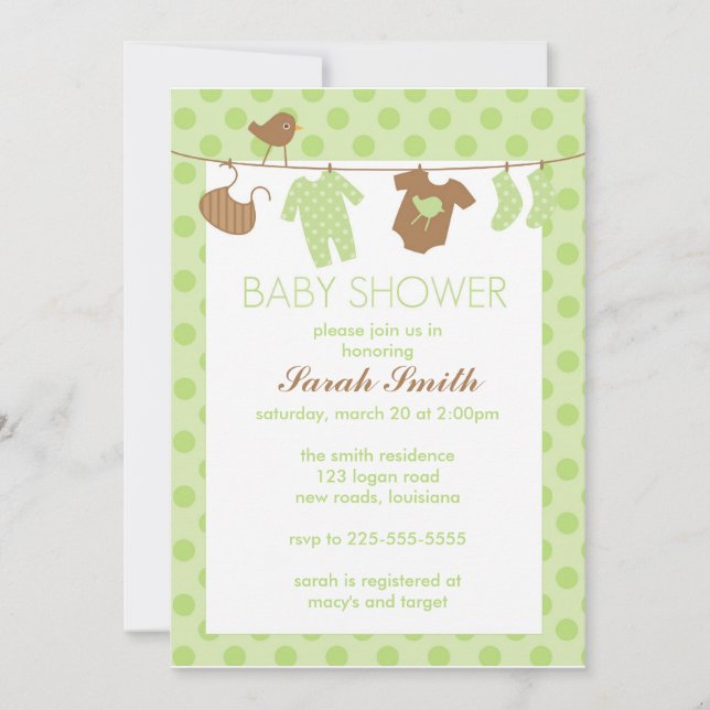 Baby Shower Invitation (Front)