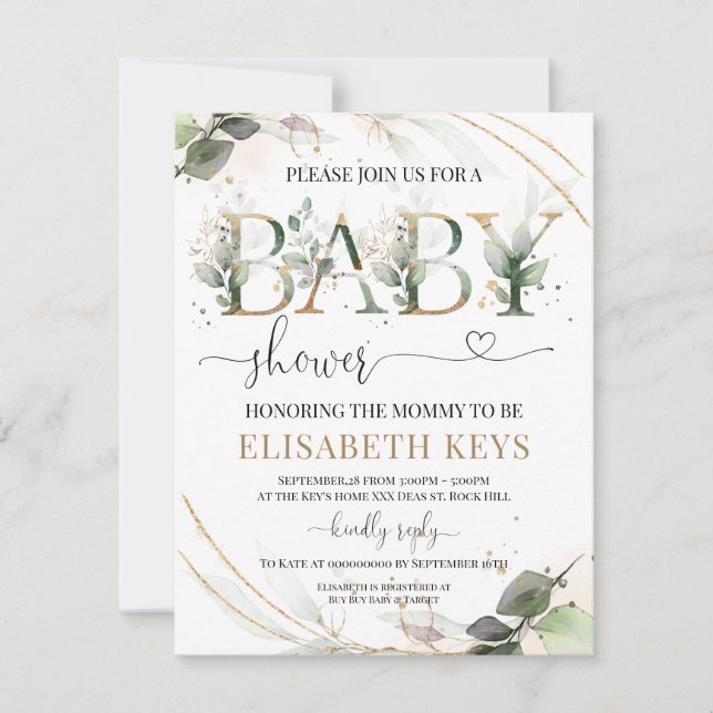 Baby Shower Invitation (Front)
