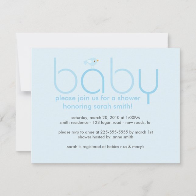 Baby Shower Invitation (Front)