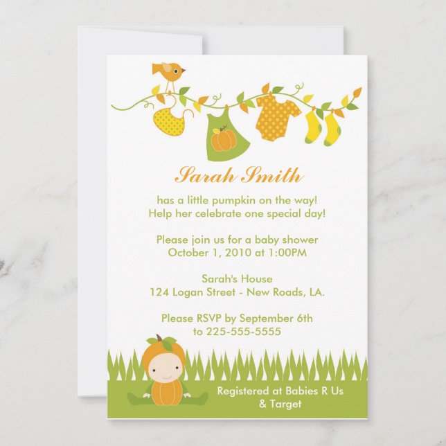 Baby Shower Invitation (Front)