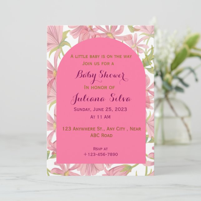 Baby  Shower Invitation (Standing Front)