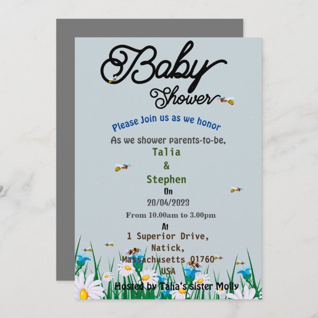 Baby Shower Invitation (Front/Back)