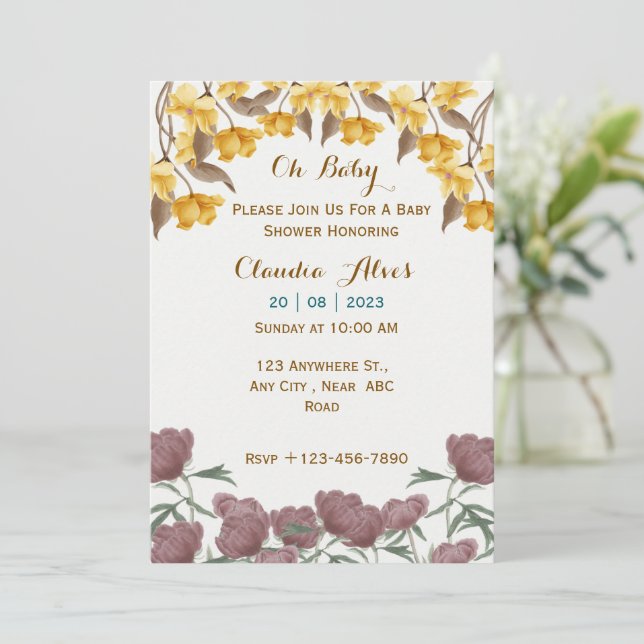 Baby Shower Invitation (Standing Front)