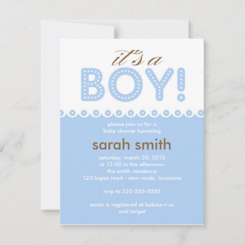 Baby Shower Personalized Invitation
