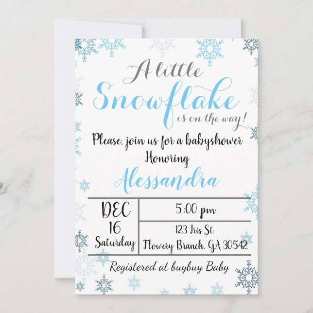 Baby Shower Invitation (Front)