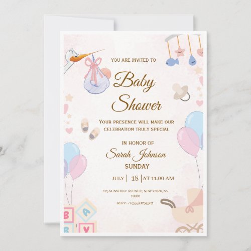 Baby shower invitation
