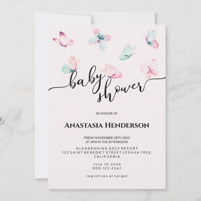 Baby shower Invitation. (Front)