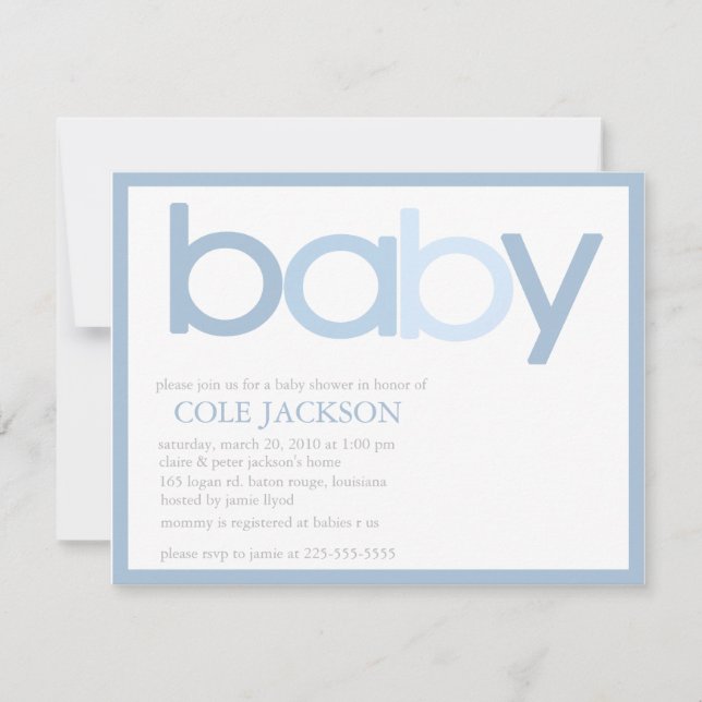 Baby Shower Invitation (Front)