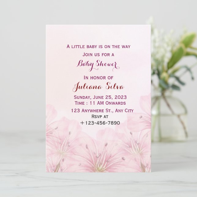 Baby Shower Invitation (Standing Front)