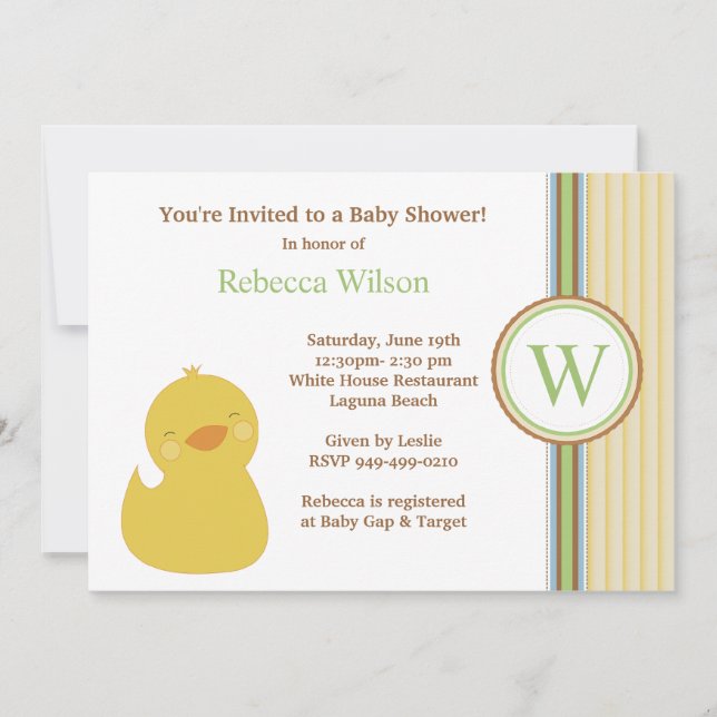 Baby Shower Invitation (Front)