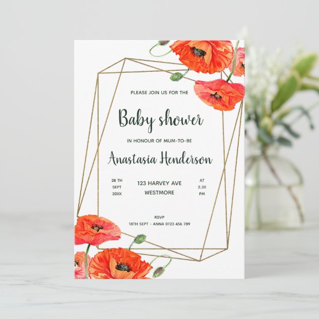 Baby shower Invitation (Standing Front)