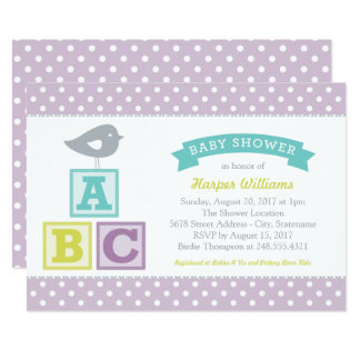 Abc Blocks Baby Shower Invitations 9