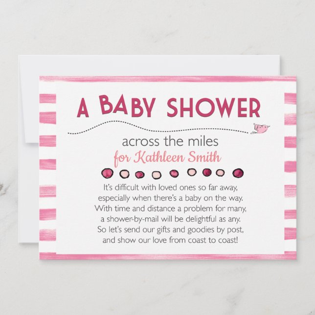 Baby Shower Invitation Across the Miles (Front)