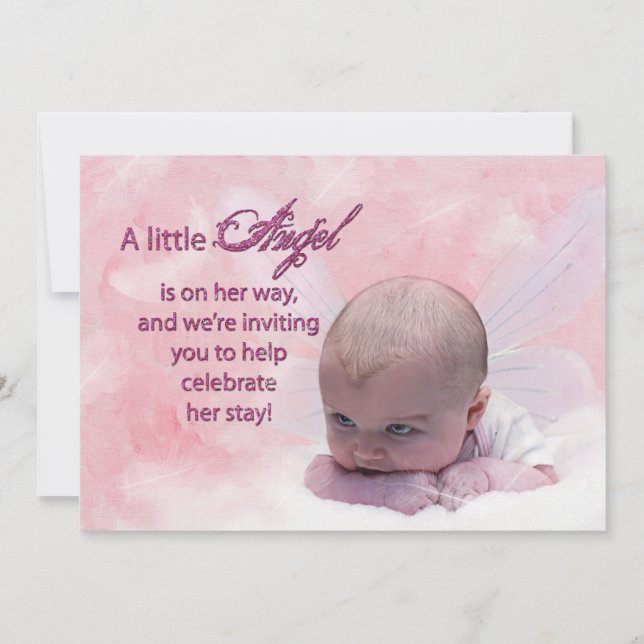 Baby Shower Invitation - Angel Baby (Front)