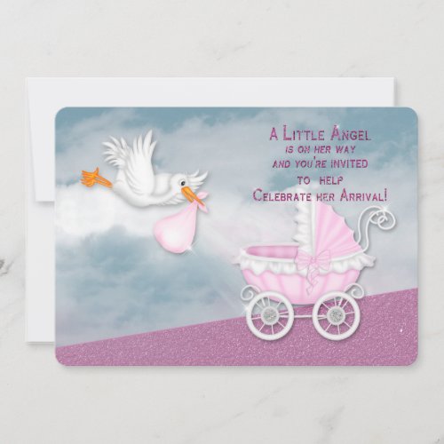 BABY SHOWER INVITATION _ ANGEL FROM HEAVEN