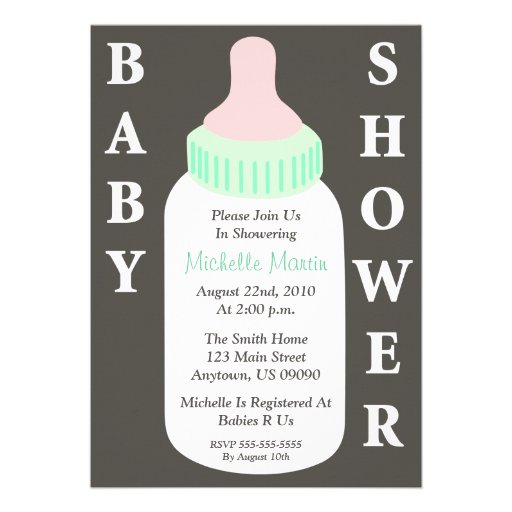 Baby Bottles Invitations 5