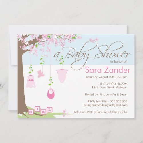 Baby Shower Invitation - Baby Clothes