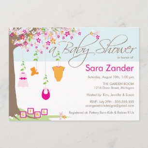 Baby Shower Invitation - Baby Clothes