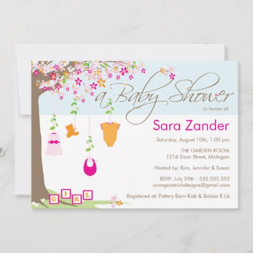Baby Shower Invitation - Baby Clothes