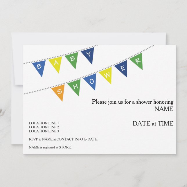 Baby Shower Invitation - Banner (Front)